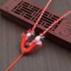 Hetian Jade Beeswax Tangka Rope Necklace with Multi-Treasure Hand-Rubbed Cotton Thread Tassels - DIY Weaving Accessory.