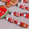 4pcs Wooden Couple Long Legs Gingerbread Man Small Pendant Christmas Tree Ornament  Xmas Decorations