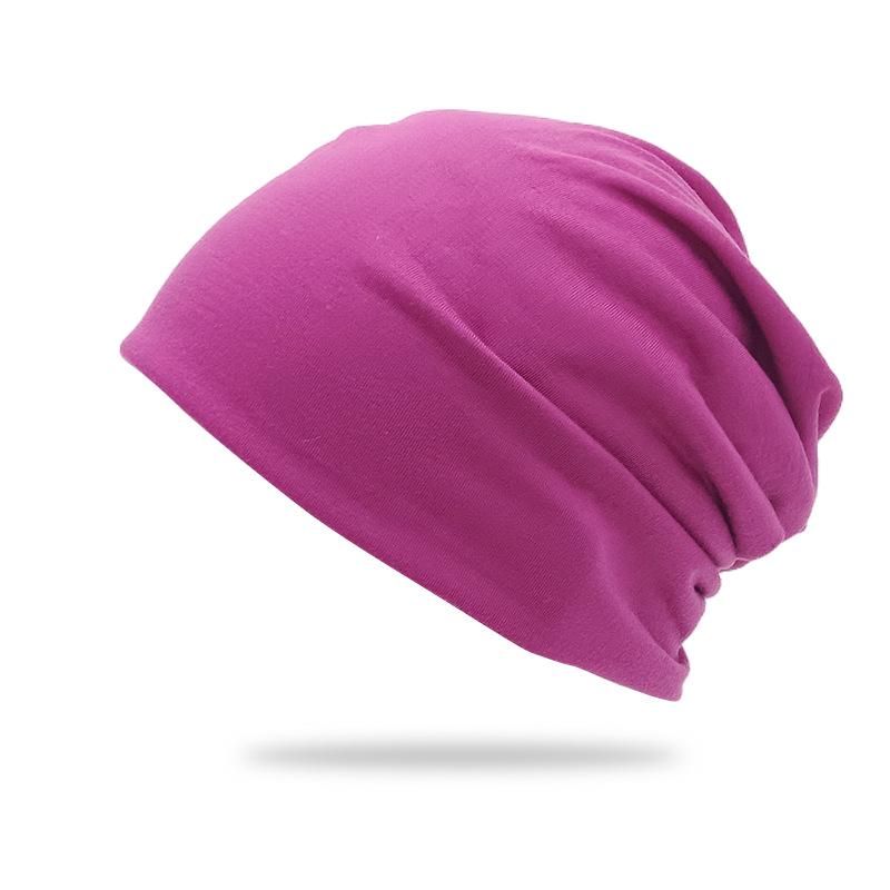 Cross-border Solid Color Slouchy Beanie - Double-Layer Postpartum Hat for Cold Weather