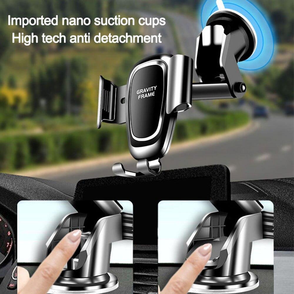 Car Phone Holder & Super Suction Cup Universal 4 in 1 for Car Dashboard Windshield Vent Car Mount for iPhone Samsung