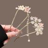 Elegant Chinese Style Hair Clip Tassel Hair Stick Traditional Floral Design Hairstyle Accessory Women Jewelry Hairpin Hairneedle