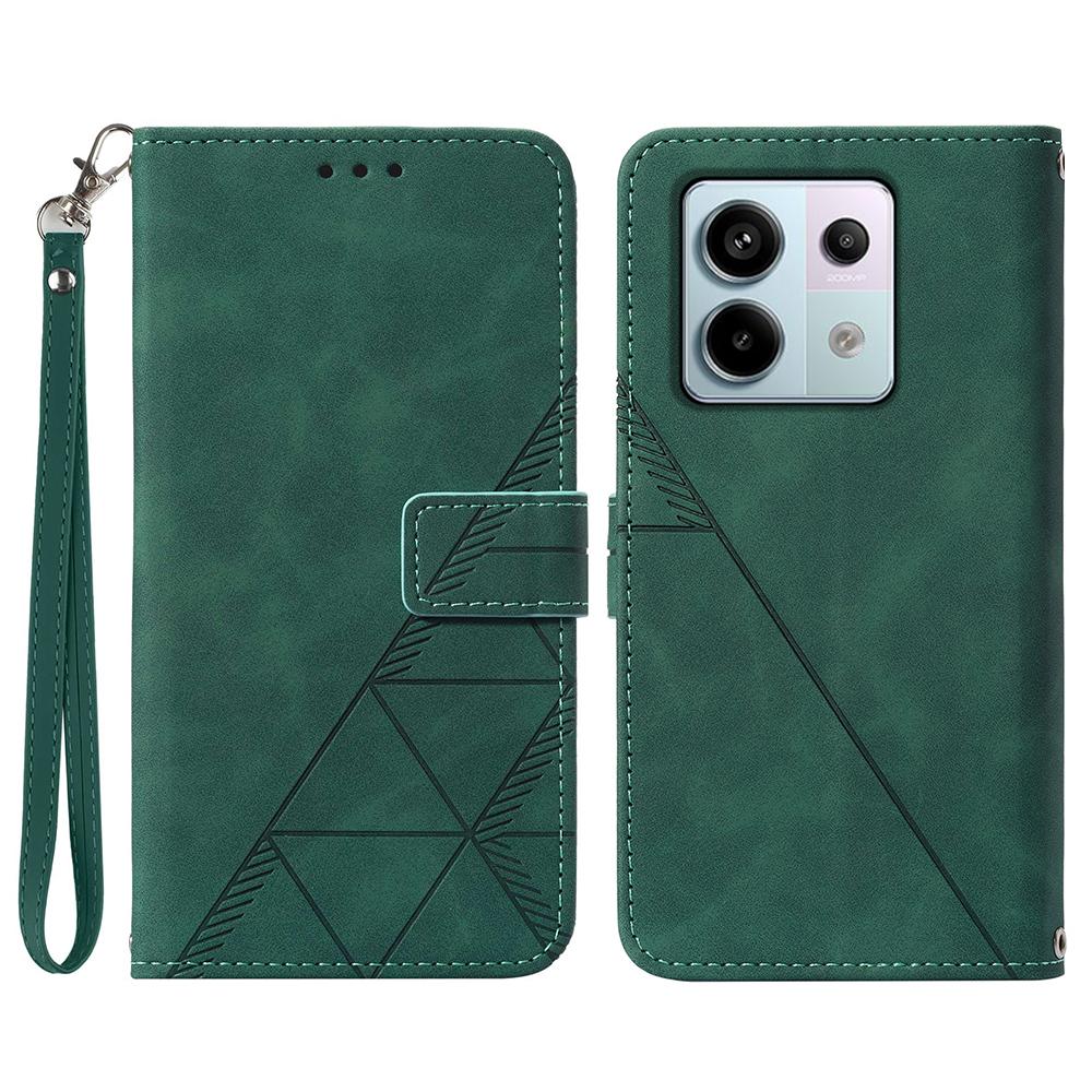 For Xiaomi Redmi Note 13 Pro 5G/Poco X6 5G Leather Case with Hand Strap Wallet Stand Phone Cover