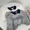 Women's Cute Bear Polo Collar Sweatshirt - Korean Style, Thin & Loose for Autumn/Winter