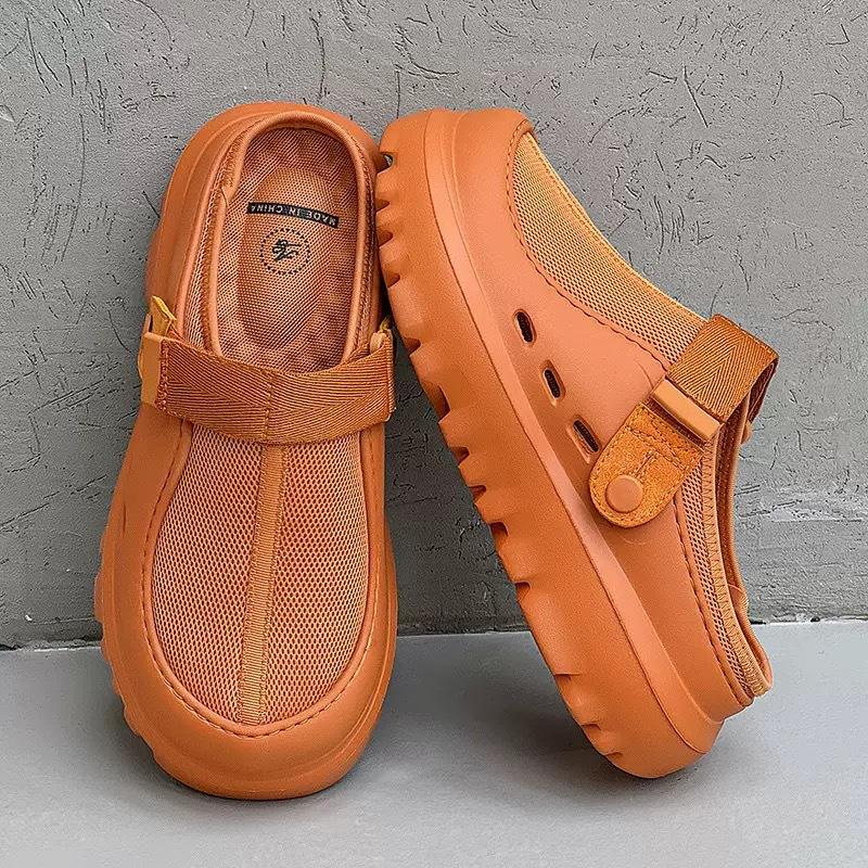 New summer plastic film Kroger hole shoes lazy bag head beach cool slippers