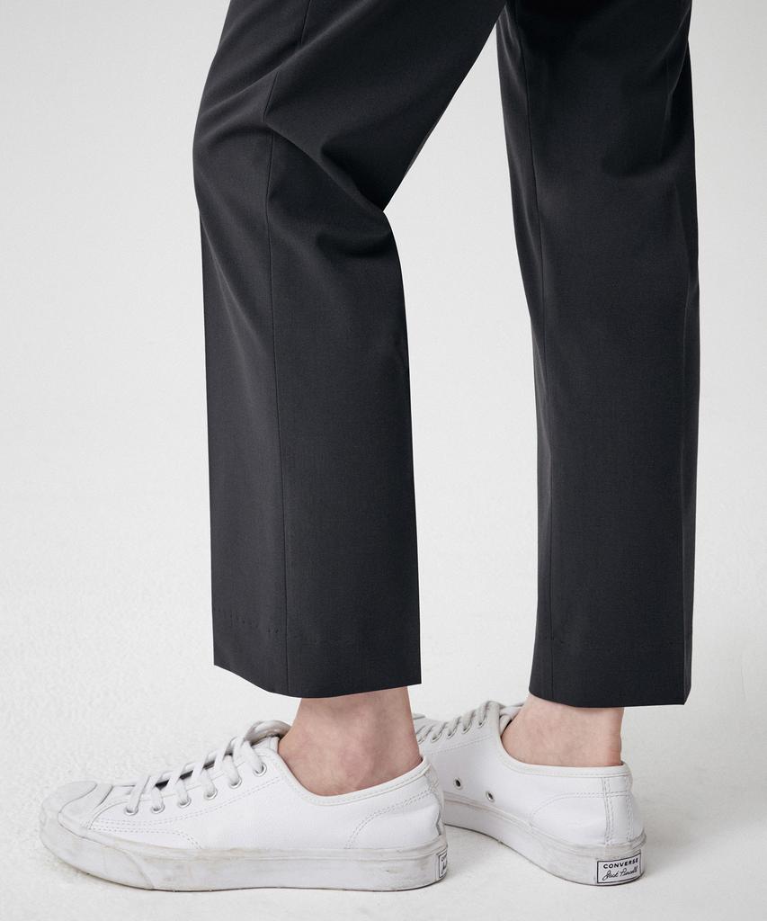 MUSINSA STANDARD WOMAN [Cooltandard] Women'S Slim Straight Hidden Banding Slacks [Gray]