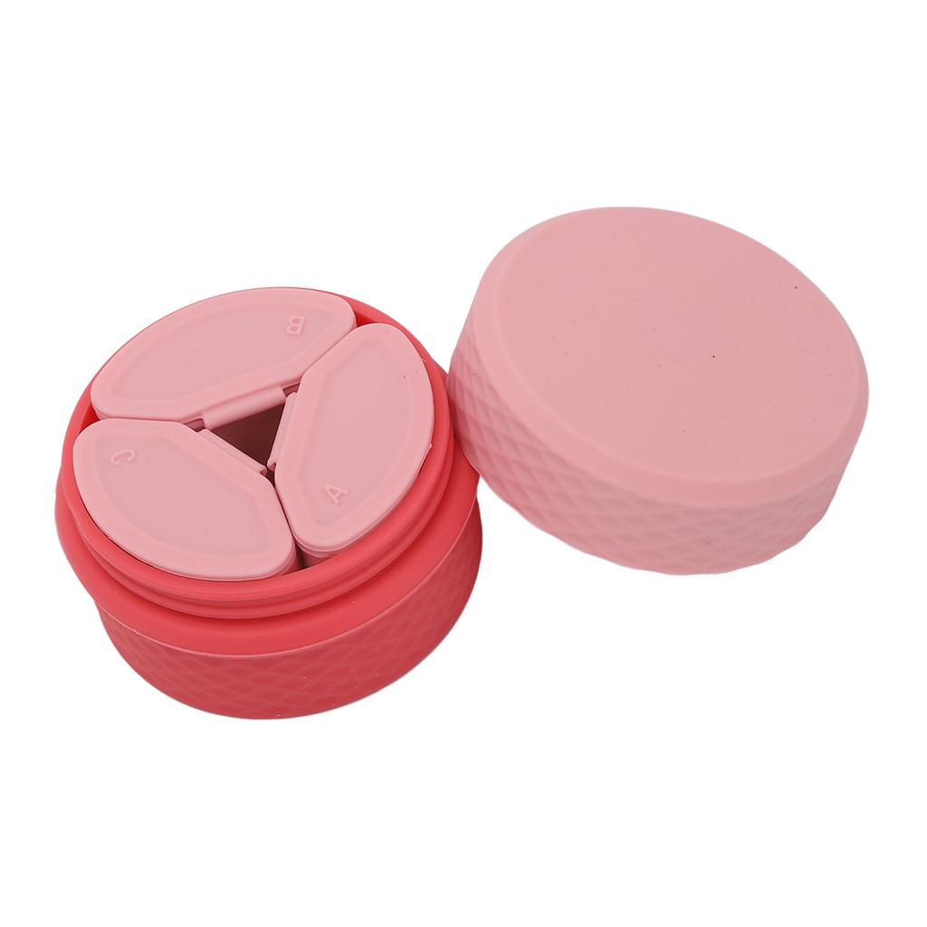 Silicone Cream Jars Portable Pink Refillable Silicone Makeup Containers Set for Travel
