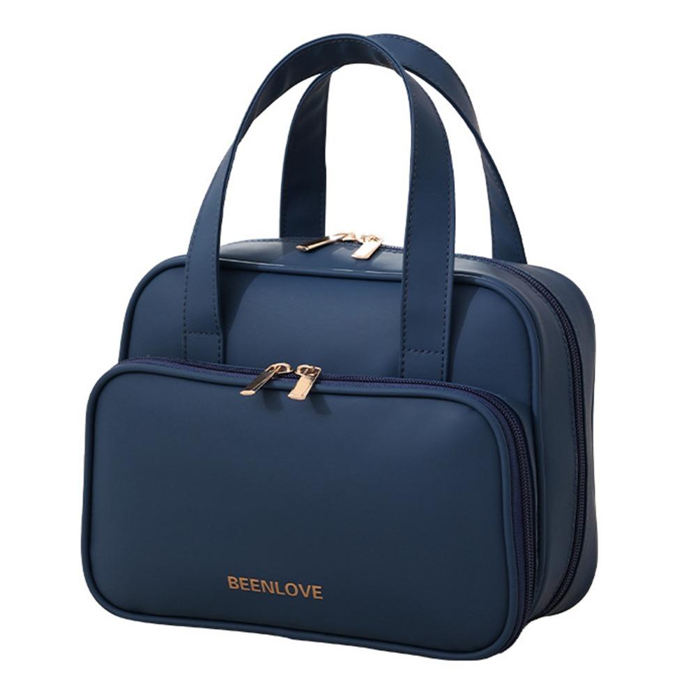 

Waterproof Cosmetic Storage Bags Large Capacity Women s Wash Bags Sundries Organizer Outdoor темно-синий