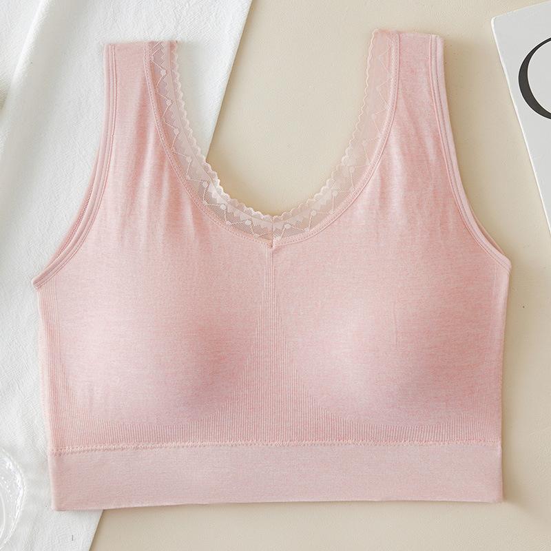 

Универсальный бесшовный бюстгальтер без стального кольца, фиксированная чашка с накладкой на грудь, увеличенный топ-труба, широкие подтяжки на плечах, нижнее белье для женщин XXL