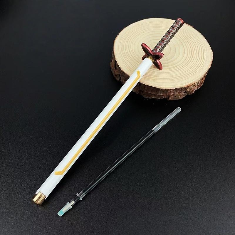 Figurina Modelo de Bolígrafo Firma de 7.8 pulgadas 20 cm Aleación Tamaño Real Bolígrafo de Bola Anime Figura Japonesa Accesorios Suministros de Oficina Regalos