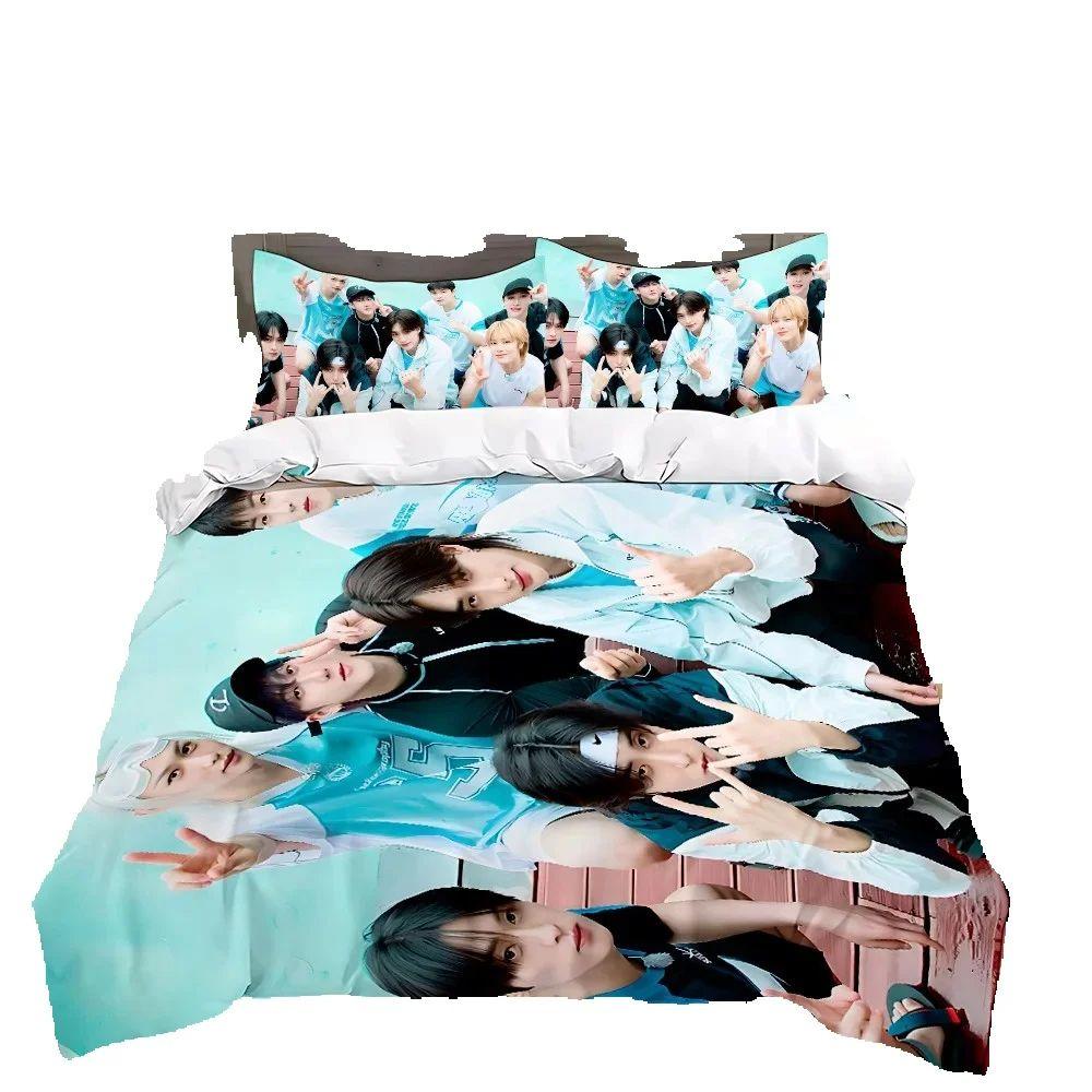 K-pop Group Duvet Cover Pillowcase 3D Printed S-Stray-K-Kids Bedding Set Single/Twin/Full/Queen Size for Fans Bedroom Decor