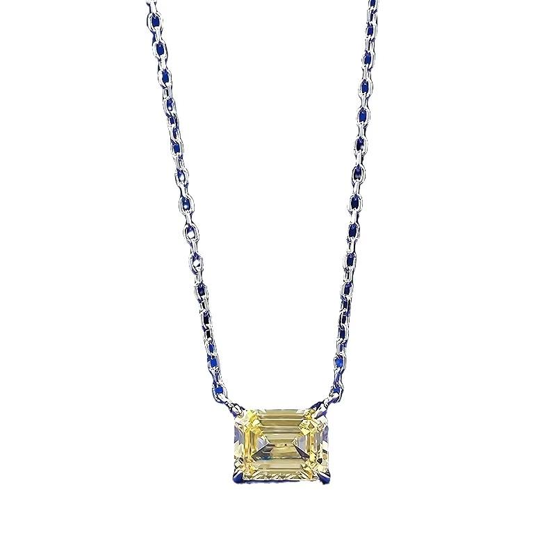 New S925 Silver Ancient Style Road Connection Necklace Pendant Fashionable and Simple Wedding Jewelry