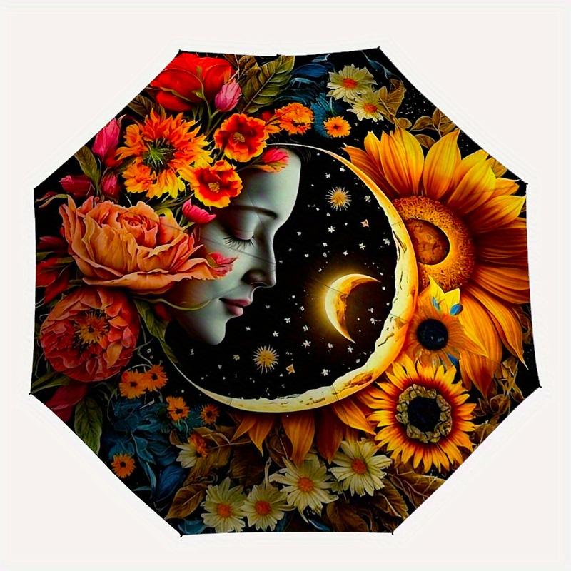 Floral Moon Phase Wall Art: Nature's Harmony In Every Frame Umbrella Day Gift Y298