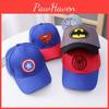 Kids Batman Superman Baseball Cap With Breathable Cotton And Brim Short