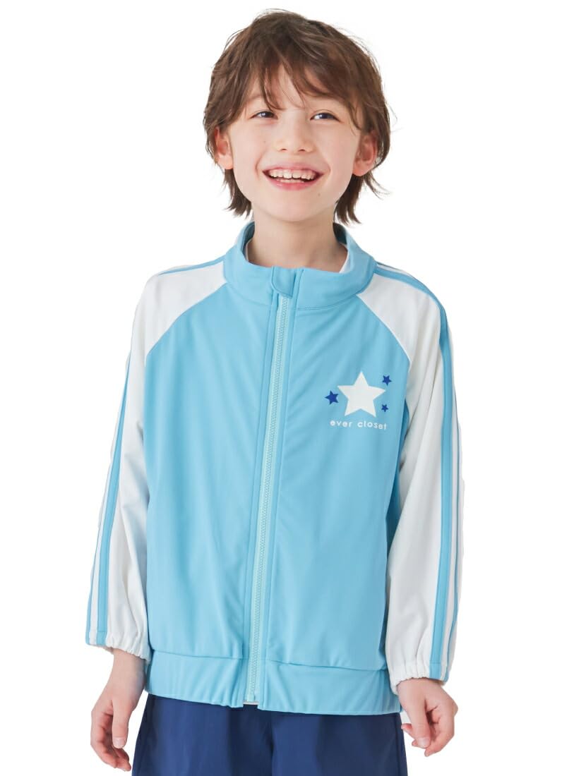 

Ever Closet Куртка от сыпи для девочек и Милая и стильная верхняя одежда для и Размер 90 Детская защита, На молнии для мальчиков, Бассейн, Пляж, Лето, Сапфировый,