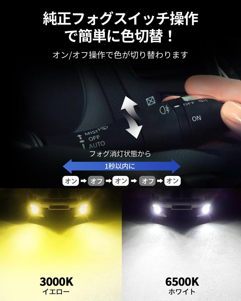 New Vehicle Inspection Marsauto LED Fog Memory Automatic IP68 Cavity Bulb Reliability Japanese Instruction Manual Set of 2 [2025 Compliant] Lights,