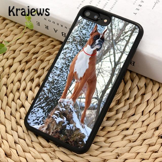 Krajews Boxer Dog Cute Funny Phone Case Cover For iPhone 14 5 SE 6s 7 8 plus XR XS 11 12 13 pro max Samsung Galaxy S21 S22ultra