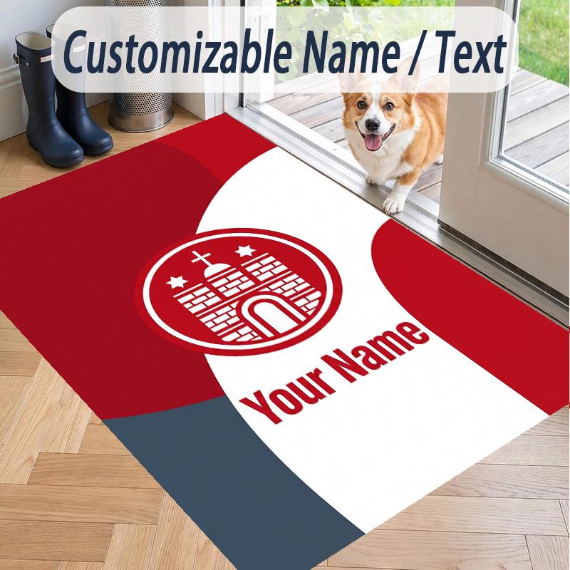 Custom Text Printed Rug FC St. Pauli Non Slip Floor Carpet For Home Room Decor