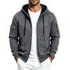 Casual Mens Fleece Hoodie With Zipper Pockets For Winter Outdoor Wear