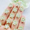 50 Stück 11mm Harz 3D Bunt Lilie Flache Rückseite Blume Scrapbook Hochzeit Applikation Heimdeko Bastelbedarf