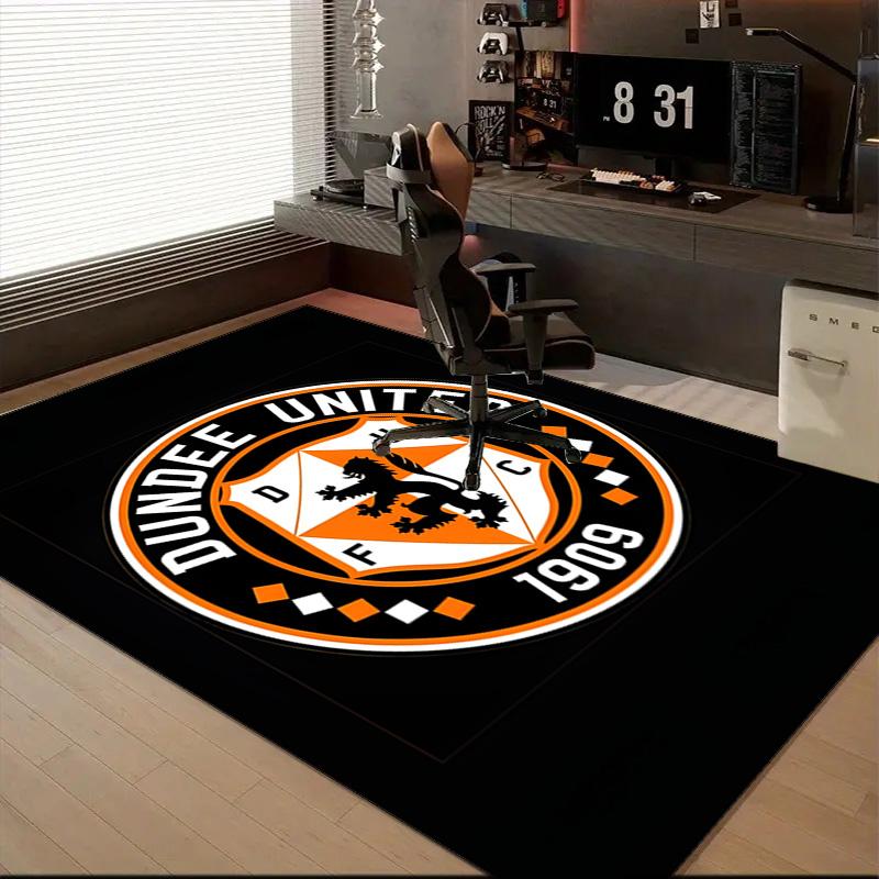 Tappeto Ufficio con Stemma Dundee United, Cuscino per Sedia, Tappeto per Ingresso, Tappeti per Soggiorno, Camera da Letto, Regali di Natale