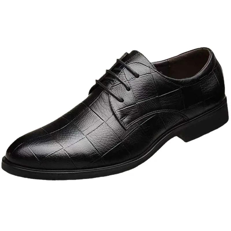 Fashion Classic Men Shoe Autumn New Men Business Dress Shoe Comfort Casual Leather Shoe British Social Shoe Male Allmatch Wedding Shoes