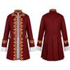 Herren Mittelalter Langarm Stehkragen Jacke Smoking Abendkleid Kleidung Prinz Biest Cosplay Kostüm Outfit Halloween Karneval Kostüme