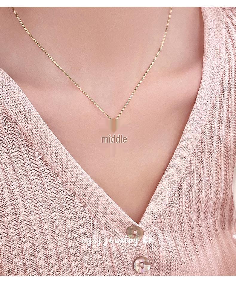 Cui Yan S925 Sterling Silver Korean Bow Pearl Necklace - 2025 Trendy Sweet Clavicle Chain for Women