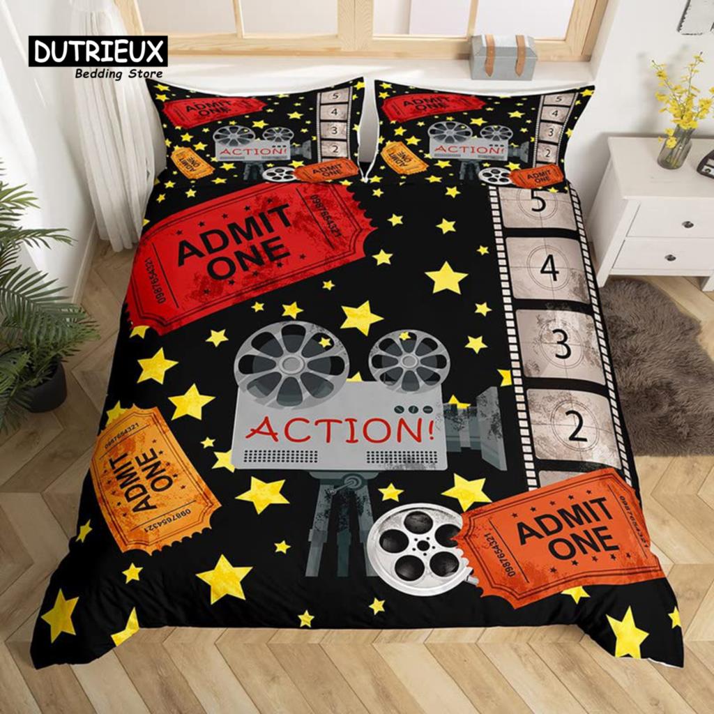 

Покрывало Movie Time Комплект постельного белья Кинотеатр Пододеяльник Микрофибра Попкорн Кинозакуски Покрывало EU single(135x200cm)