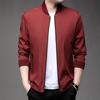 Men's Solid Color Long Sleeve Casual Business Jacket for Middle-aged Dads