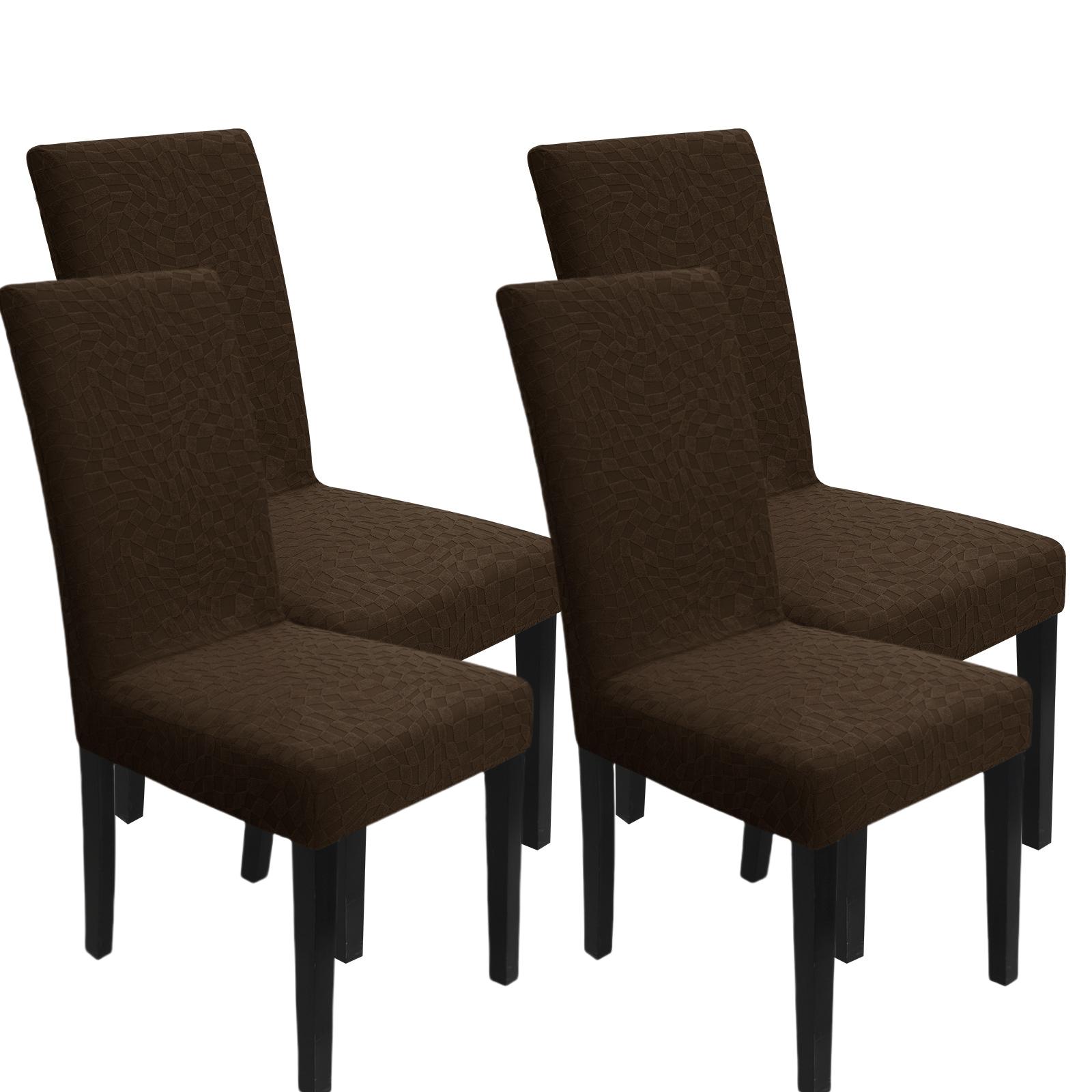 4/6 Stuks Stoelhoezen voor Eetkamer Jacquard Stoelhoes Afneembaar Wasbaar Universele Eetkamerstoel Meubelbeschermer Universal