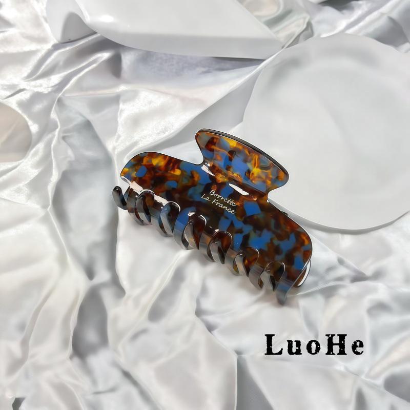 Luohe High-End Korean French Acetate Hair Clip - Women's Updo & Shark Accessory