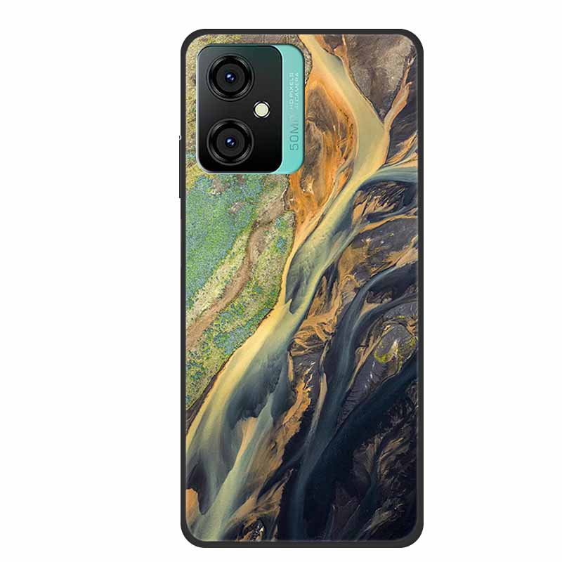 For Blackview Oscal C70 Phone Cover Case Luxury Silicone TPU For Blackview Oscal C 70 Soft Marble Flowers Protective Cases Coque
