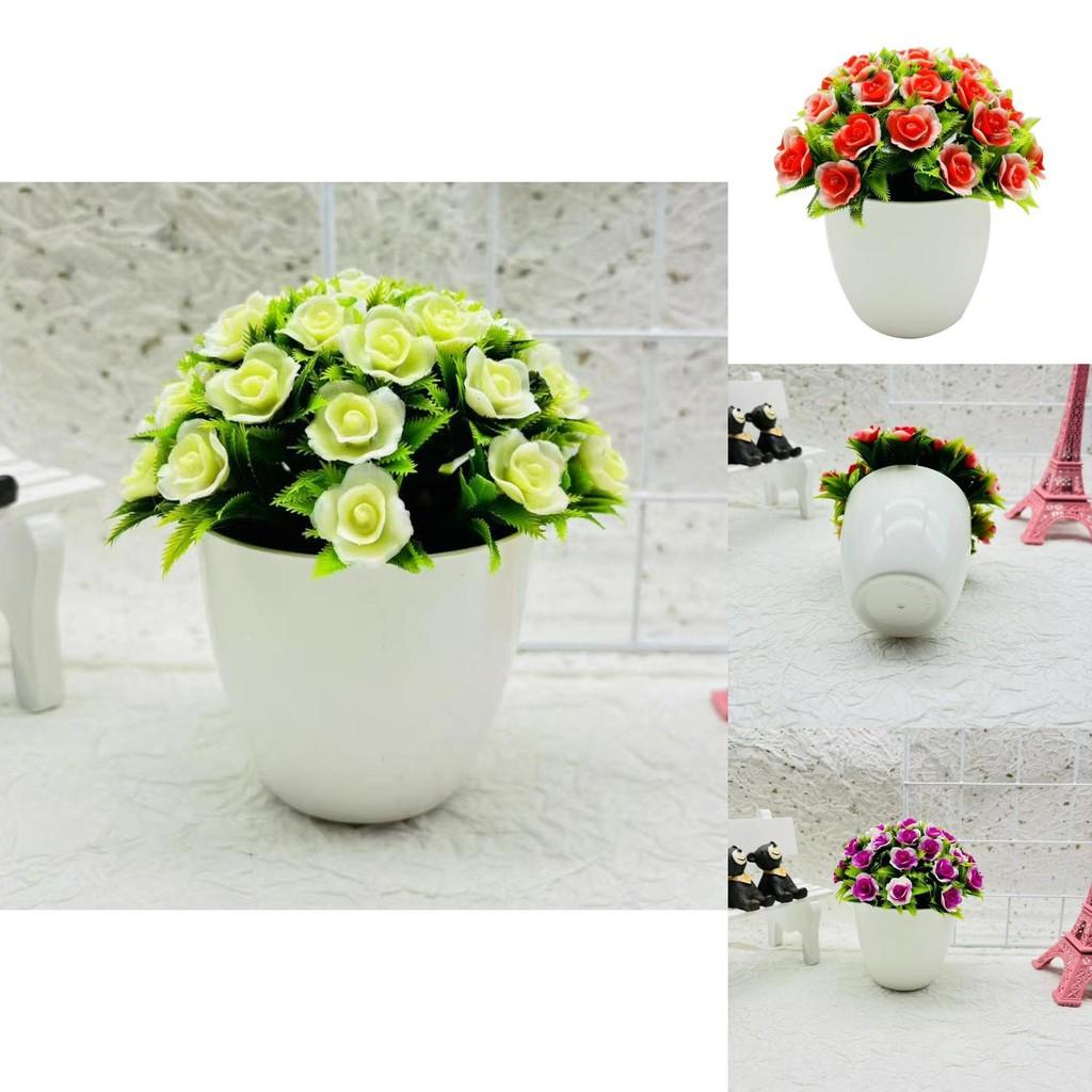 Plastic Indoor Decorative Sphere With Faux Fuchsia Flowers For Office Displays