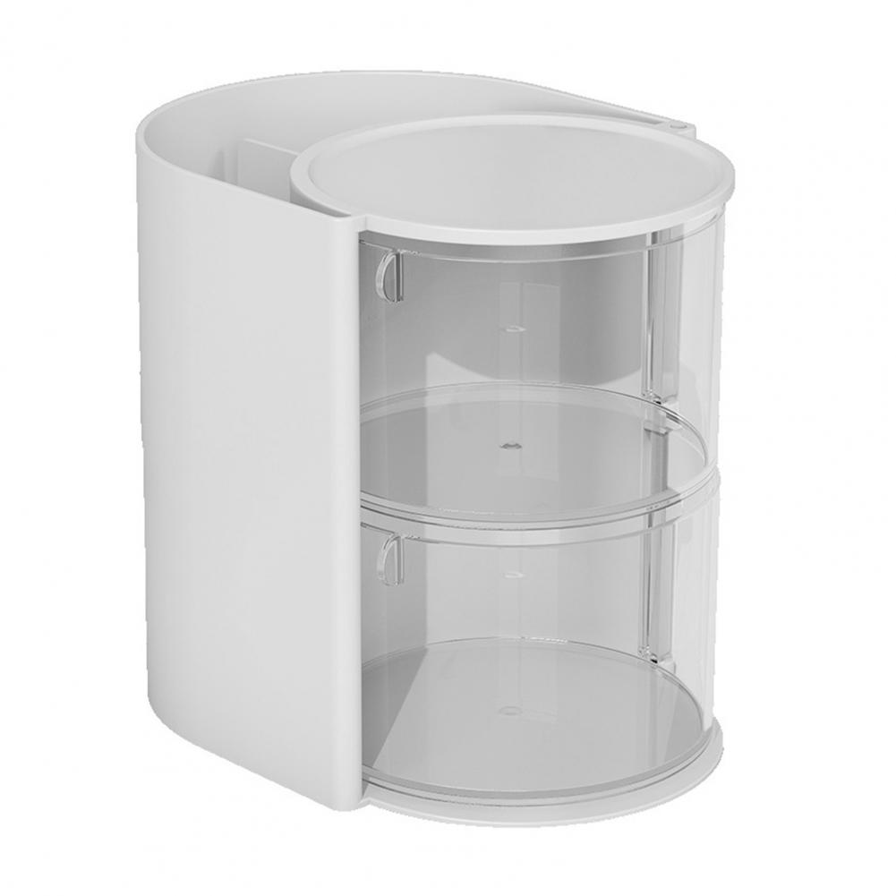 Desktop Organizer Rotatable Makeup Brush Holder Jewelry Organizer Box with Capacity for Earrings Bracelets Hair Accessories