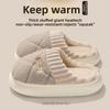 Cotton Slippers Women Autumn Winter Home Thick Sole Non-Slip Plush Fuzzy Indoor Warm Couple Men House Slippers