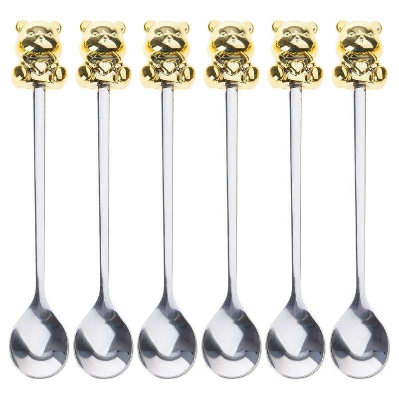 Set of 6 Stainless Steel Material Coffee Spoons/Dessert Forks Party Supplies