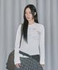 ODDSTUDIO Star Applique Waffle Long Sleeve - Off White