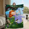 Süß die F-First Flanell S-Sofia Film warme Gemütlichkeit weiche Plüschdecke für Sofa Wohnzimmer Cartoon Zimmer Büro Schlafzimmer Reise Geschenk
