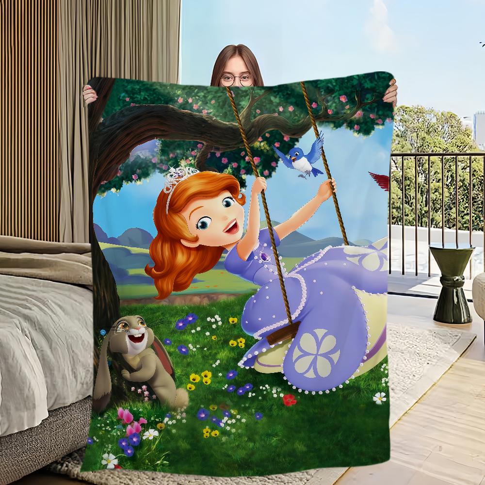 Süß die F-First Flanell S-Sofia Film warme Gemütlichkeit weiche Plüschdecke für Sofa Wohnzimmer Cartoon Zimmer Büro Schlafzimmer Reise Geschenk