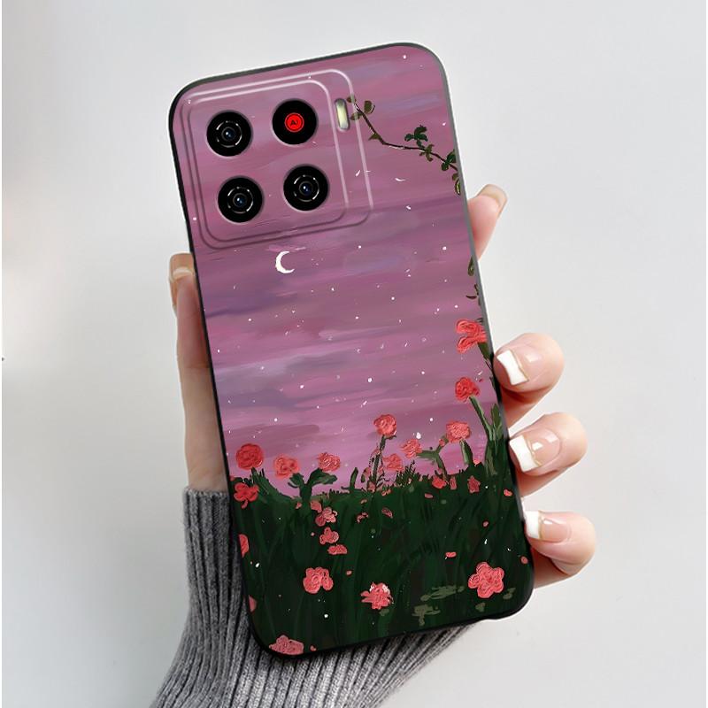 Cute Cartoon Case For ZTE Blade A56 Z2473 Nubia A56 Printing Shell For Blade A56 Pro Protective Cover Soft Silicone Black Casing