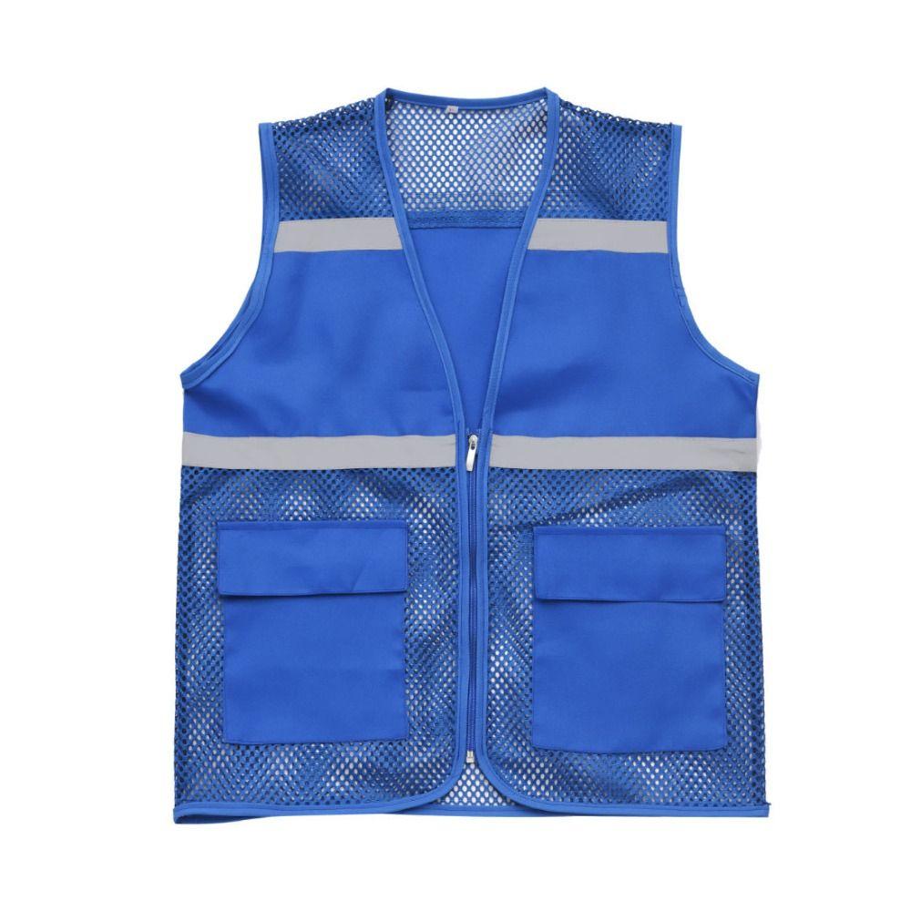 Vest With Reflective Strips Black Mesh Vest Safety Vest  Construction Traffic Railway Metro Workers