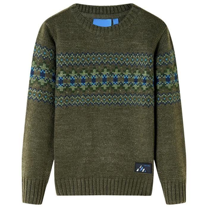Knitted Pullover for Children Khaki 92/104/116/128/140