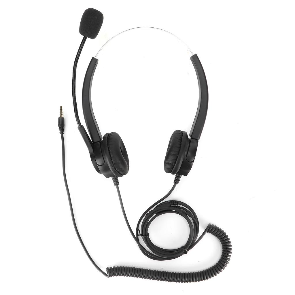 Telephone Headset Business Office Call Center Corded Headset for Landline desktop PhonesVH500D 3.5 (Binaural)