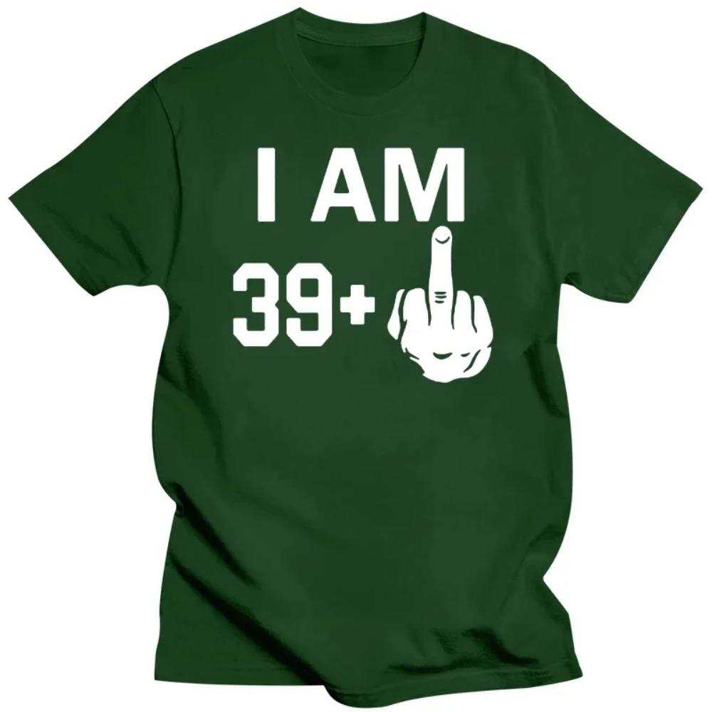 Men's T-Shirt I Am 39 Middle Finger 40th Cool Funny Birthday Gifts Idea T Shirt for Man Husband Daddy Father's Day Present