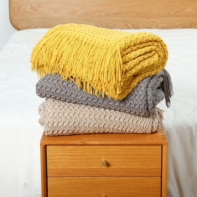 Knitted Sofa & Nap Blanket for Summer and Air Conditioning
