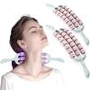 Portable Three-row Yoga Massage Stick Curved Non Slip Fascia Stick Massage Roller for Training Muscle Relaxation Body