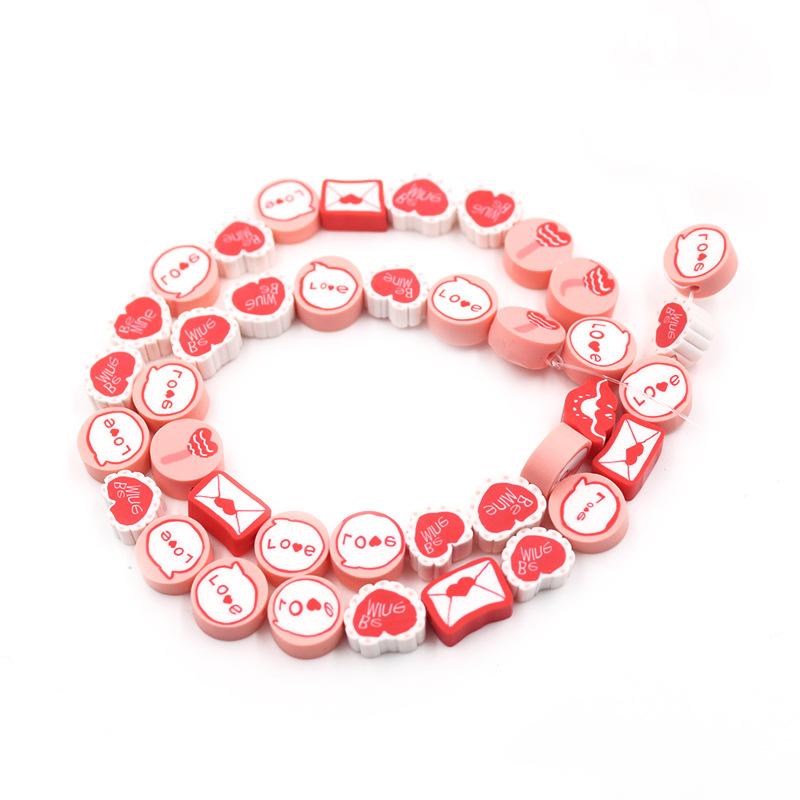 Soft Pottery Beads Beaded Handmade Materials Diy Jewelry Accessories Mobile Phone Chain Bead Separation Mixed Color Soft Pottery Loose Beads