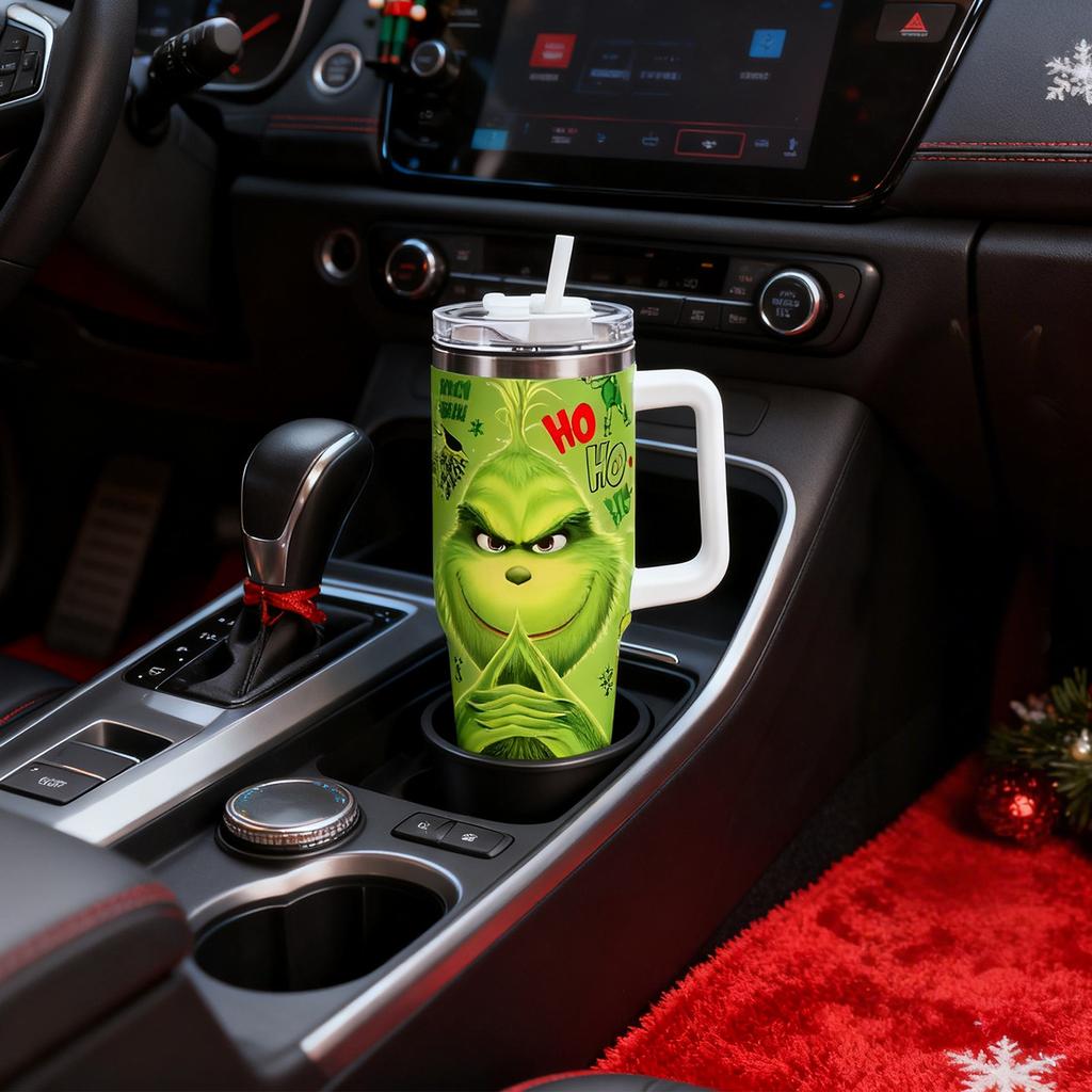 Neuer Edelstahl Auto Becher Eisbar Weihnachten 40oz Kaffee Reise Kühler Henkel Isolierbecher.