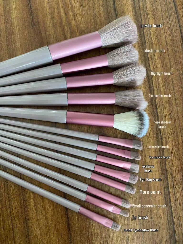 Holiday 12-Piece Makeup Brush Set: Powder, Eyeshadow, Foundation & Concealer Brushes with Soft Bristles