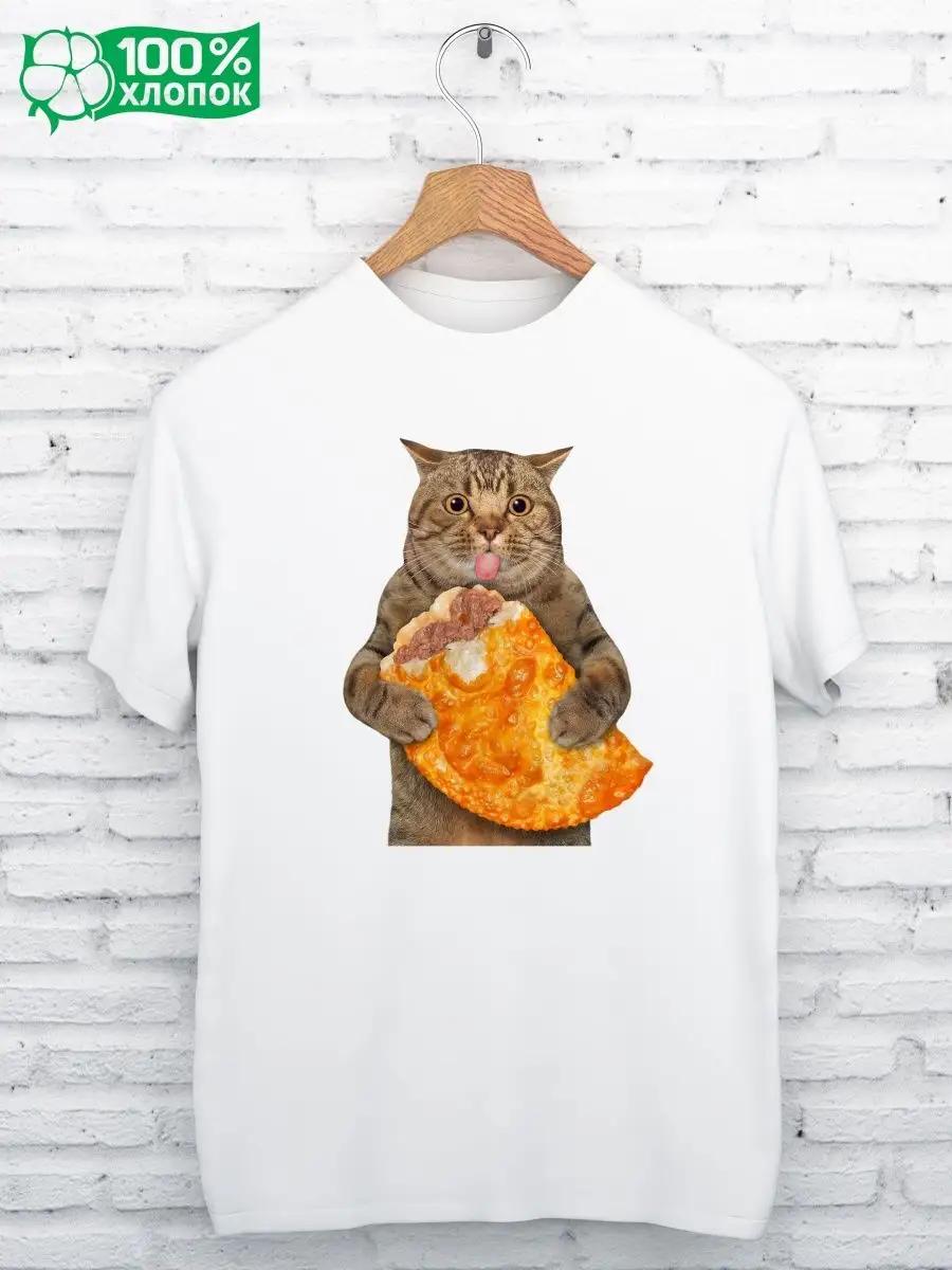 T-shirt with A CAT AND CHEBUREK print XL